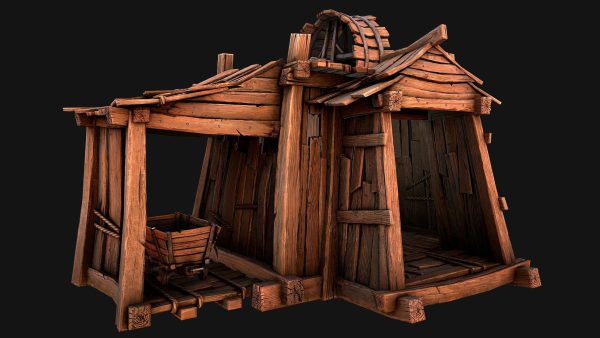 Medieval Mine Steampunk and Mining Cart