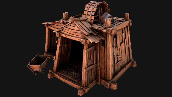 Medieval Mine Steampunk and Mining Cart