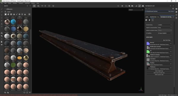 Metal beam Factory 3D Model