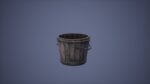 Metal Bucket Set Low Poly Game Ready