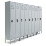 Metal Locker With Padlock