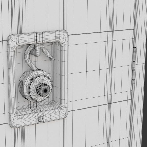 Metal Locker With Padlock