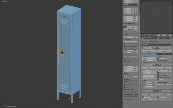 Metal Locker With Padlock
