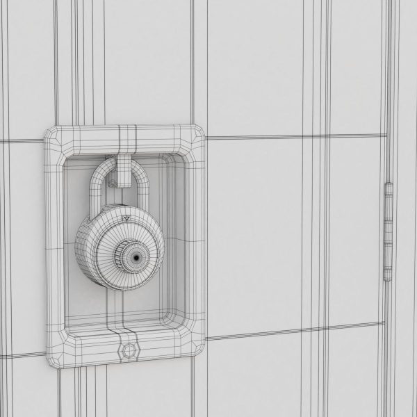 Metal Locker With Padlock