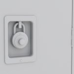 Metal Locker With Padlock