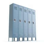 Metal Locker With Padlock