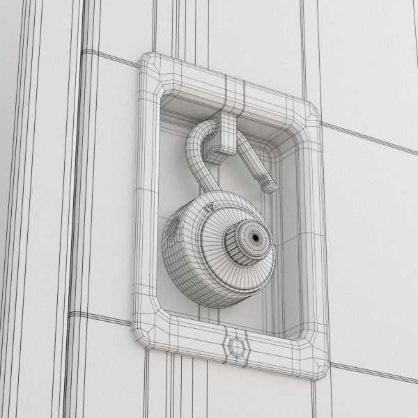 Metal Locker With Padlock