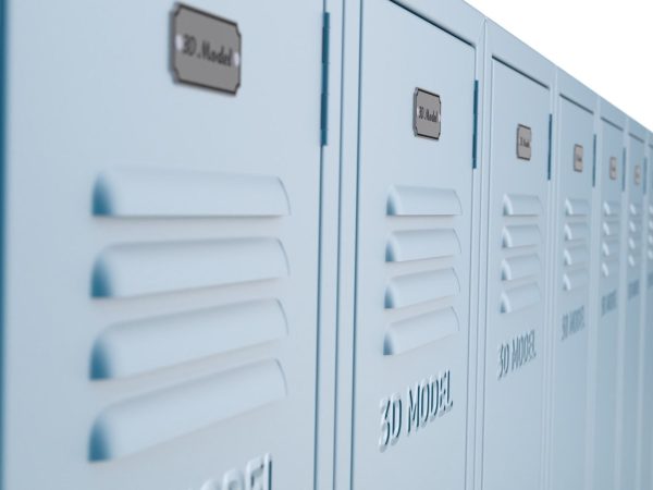 Metal Locker With Padlock