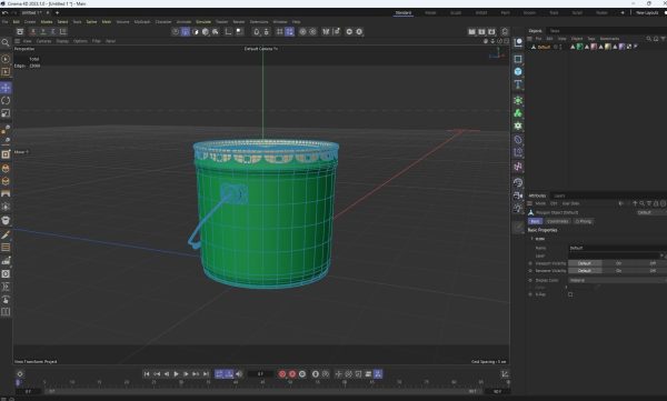 Metal Paint  Bucket 3 Gallon Mockup 3D model