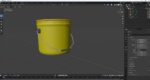 Metal Paint  Bucket 3 Gallon Mockup 3D model