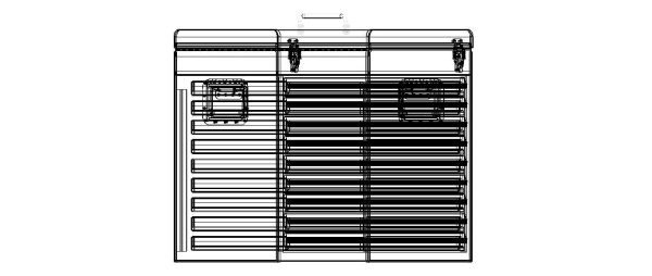 Metal Portable Tool Box with Drawers
