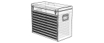 Metal Portable Tool Box with Drawers