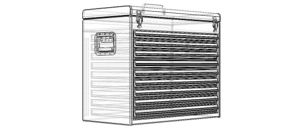 Metal Portable Tool Box with Drawers