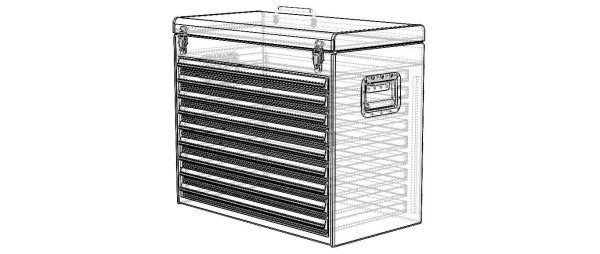 Metal Portable Tool Box with Drawers
