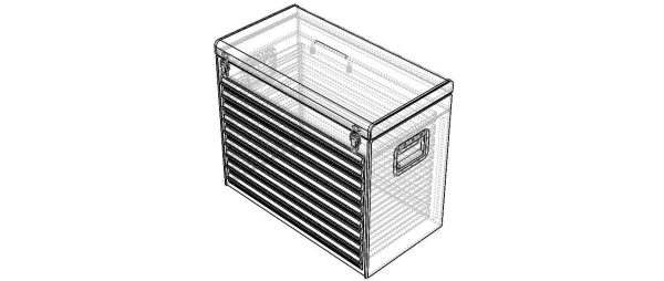 Metal Portable Tool Box with Drawers