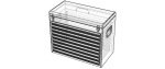 Metal Portable Tool Box with Drawers