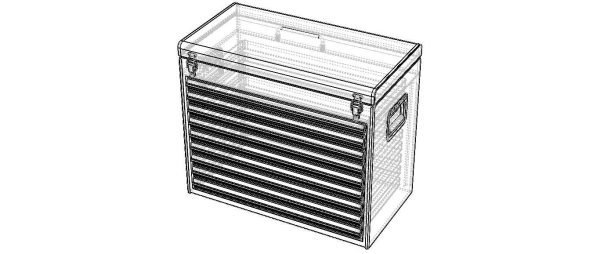 Metal Portable Tool Box with Drawers
