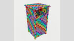 Metal Square Trash Can Low Poly High Poly