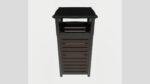 Metal Square Trash Can Low Poly High Poly