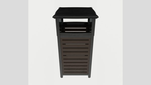 Metal Square Trash Can Low Poly High Poly