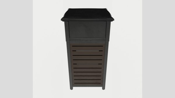 Metal Square Trash Can Low Poly High Poly