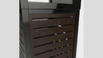 Metal Square Trash Can Low Poly High Poly