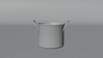 metallic cooking pot 3d model