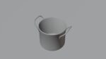 metallic cooking pot 3d model
