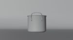 metallic cooking pot 3d model