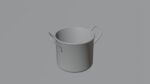 metallic cooking pot 3d model