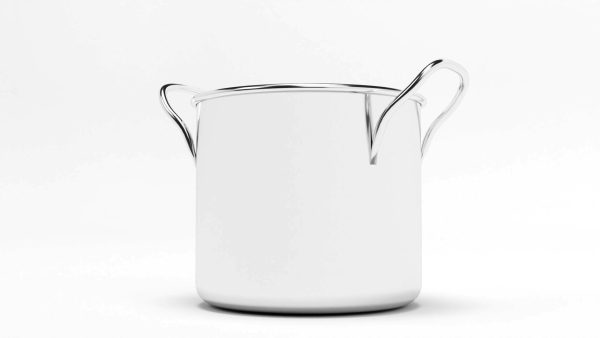 metallic cooking pot 3d model