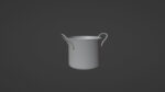 metallic cooking pot 3d model