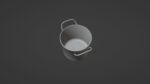 metallic cooking pot 3d model