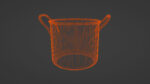 metallic cooking pot 3d model