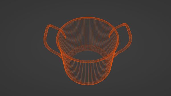 metallic cooking pot 3d model
