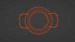 metallic cooking pot 3d model