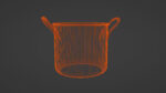metallic cooking pot 3d model