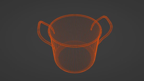metallic cooking pot 3d model