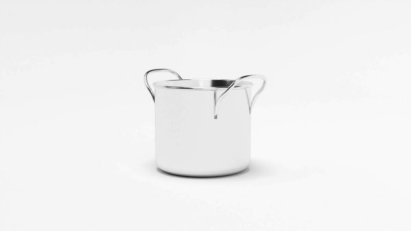 metallic cooking pot 3d model
