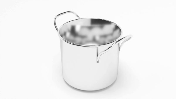 metallic cooking pot 3d model