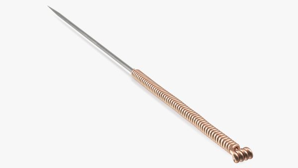 Middle Acupuncture Needle Gold