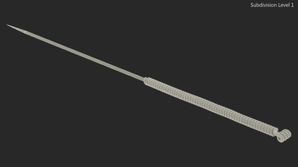 Middle Acupuncture Needle Silver