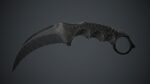 Military Karambit Knife PBR Game Ready