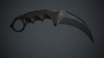 Military Karambit Knife PBR Game Ready