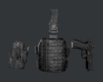 Military Police Gun Holster Game Ready 02