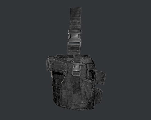Military Police Gun Holster Game Ready 02