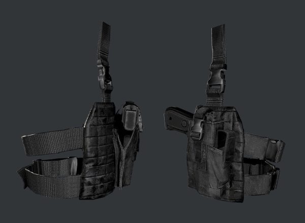 Military Police Gun Holster Game Ready 02