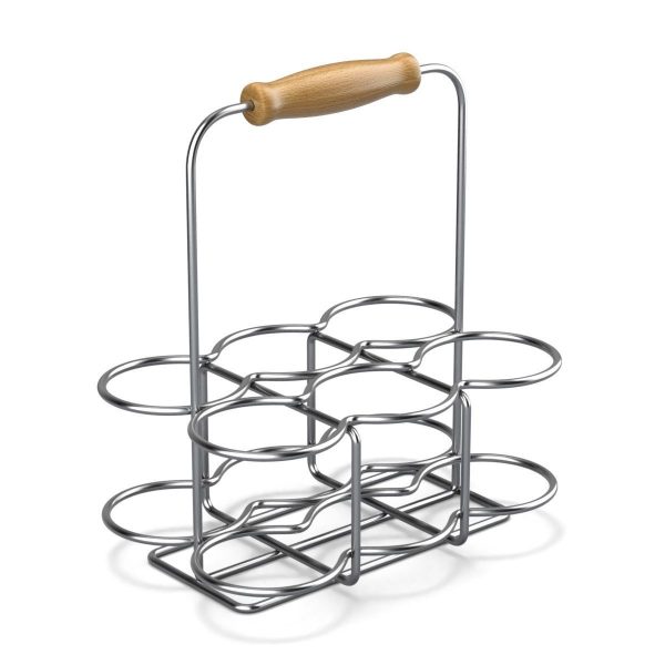 Milk Bottles in Wire Basket