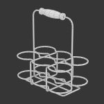 Milk Bottles in Wire Basket
