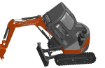 Mini excavator Hitachi Zaxis ZX27U-2  - Extra package version